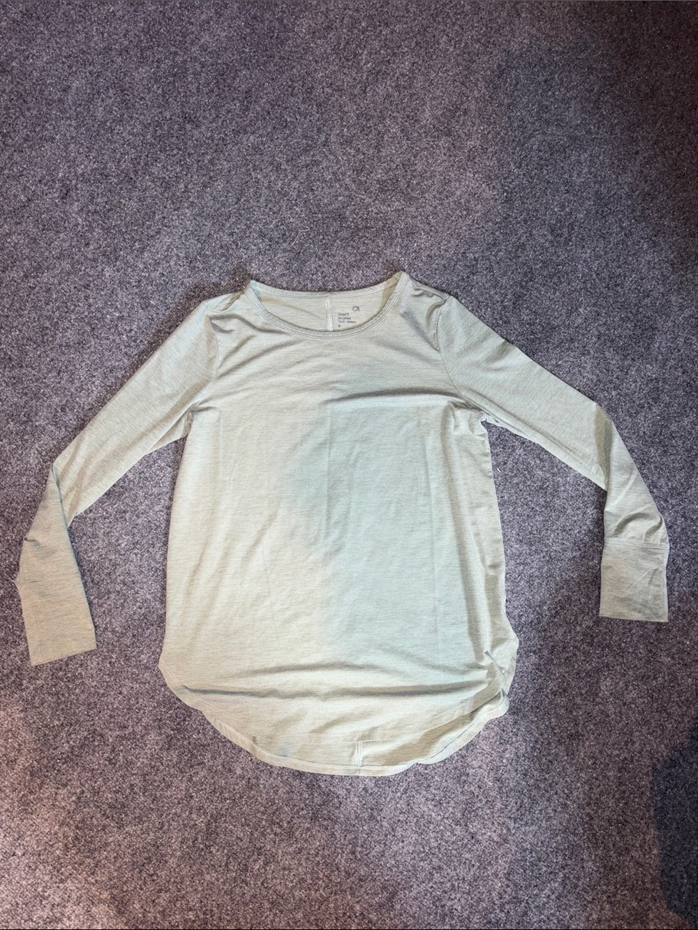 GAP Mint Green Long-Sleeve Scoop Hem Tee